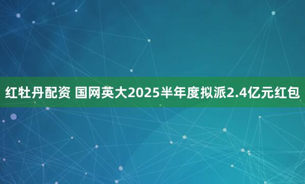 红牡丹配资 国网英大2025半年度拟派2.4亿元红包