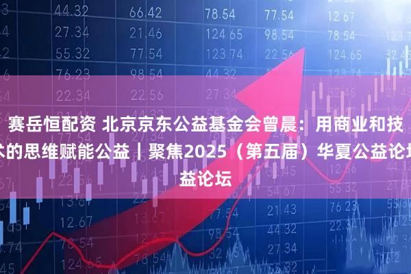 赛岳恒配资 北京京东公益基金会曾晨：用商业和技术的思维赋能公益｜聚焦2025（第五届）华夏公益论坛
